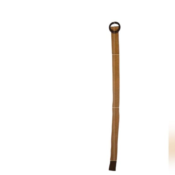 Chic Woven Straw Belt with Tortoiseshell Buckle - Picture 4 of 9